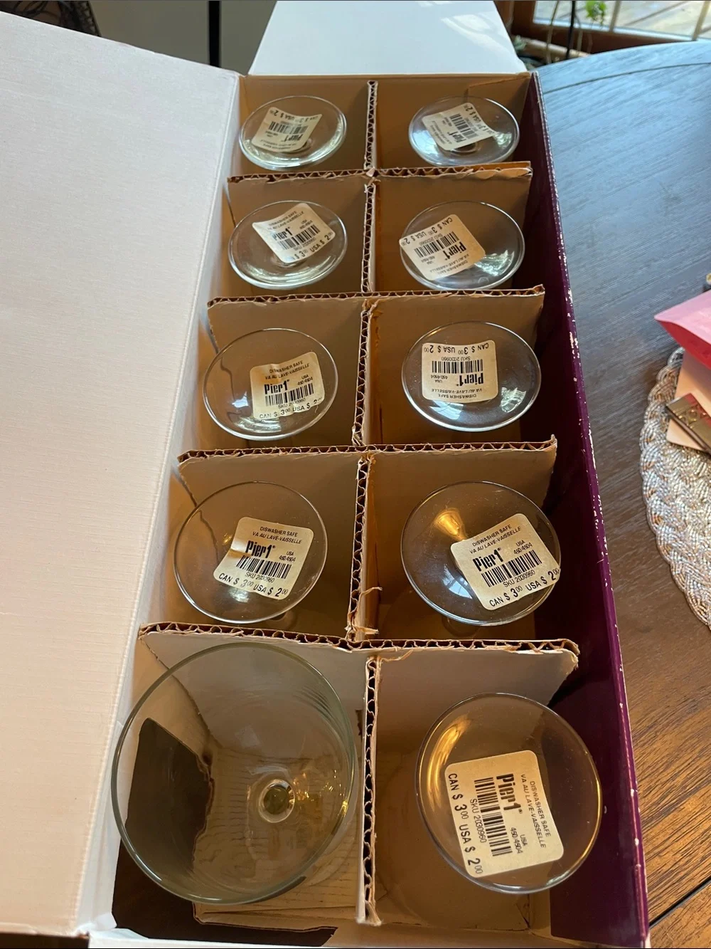 Pier 1 Wine glasses- set of 10
